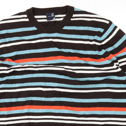 Outrage Mens Multicoloured Striped  Pullover Jumper Size S
