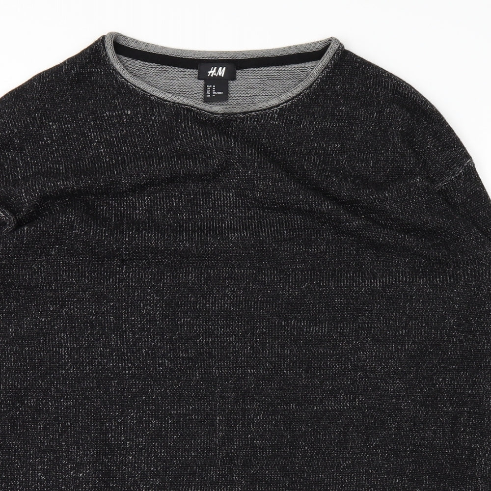 H&M Mens Black    T-Shirt Size M