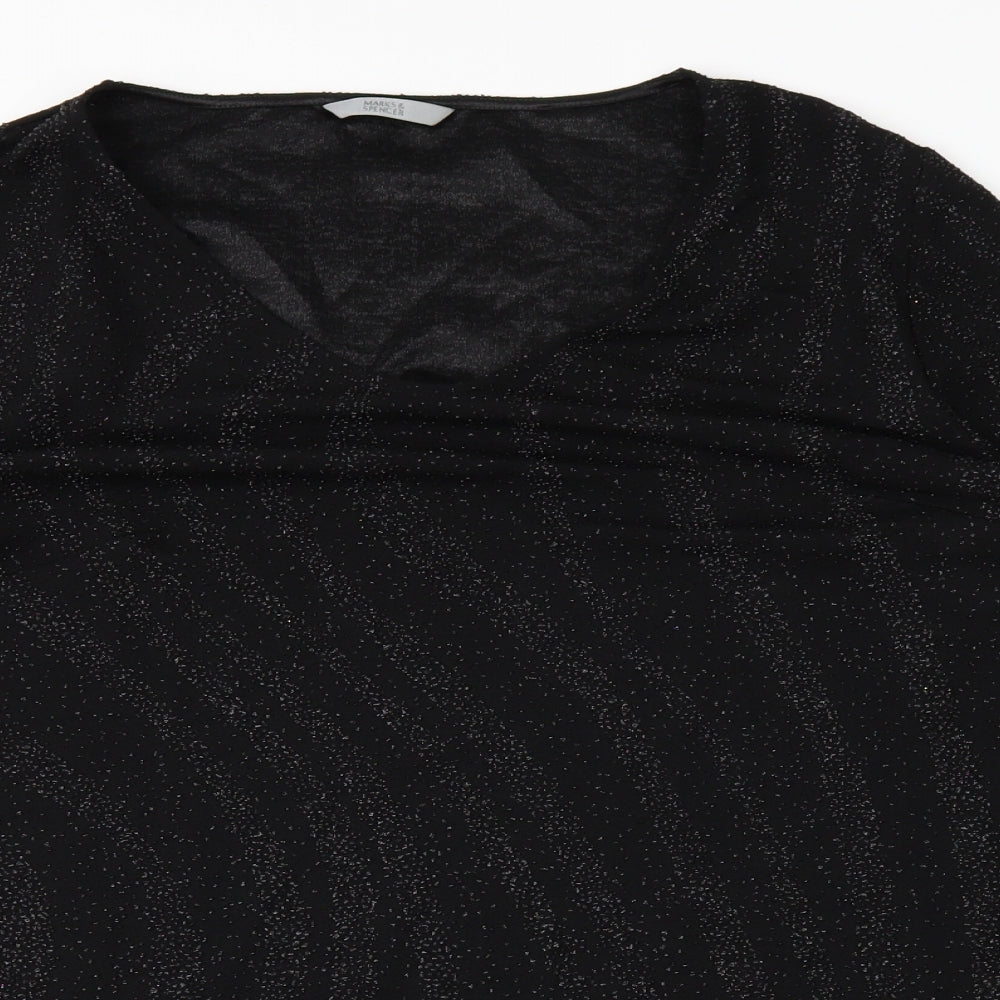 Marks and Spencer Womens Black   Basic T-Shirt Size 18