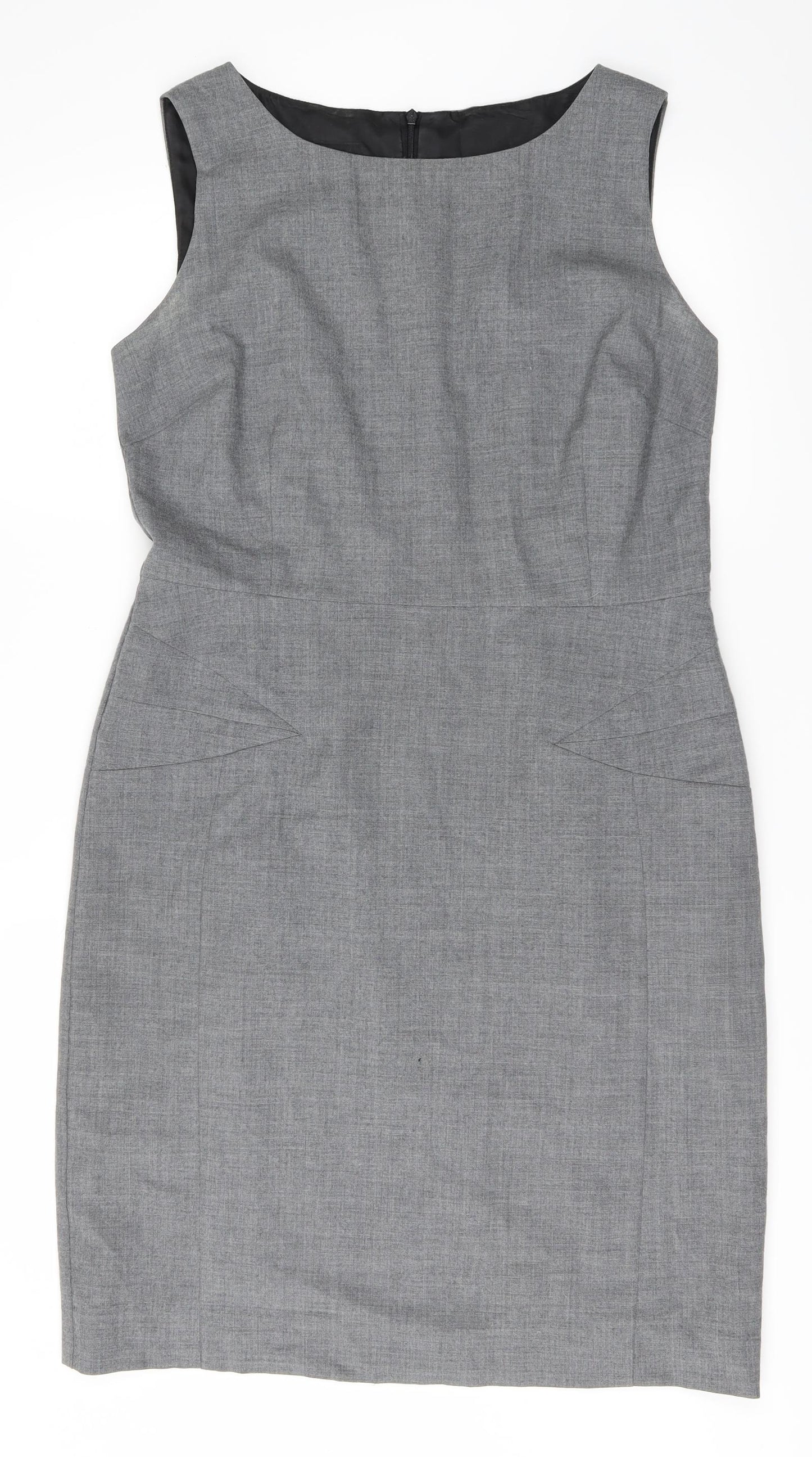 Preworn Womens Grey   Pencil Dress  Size 14