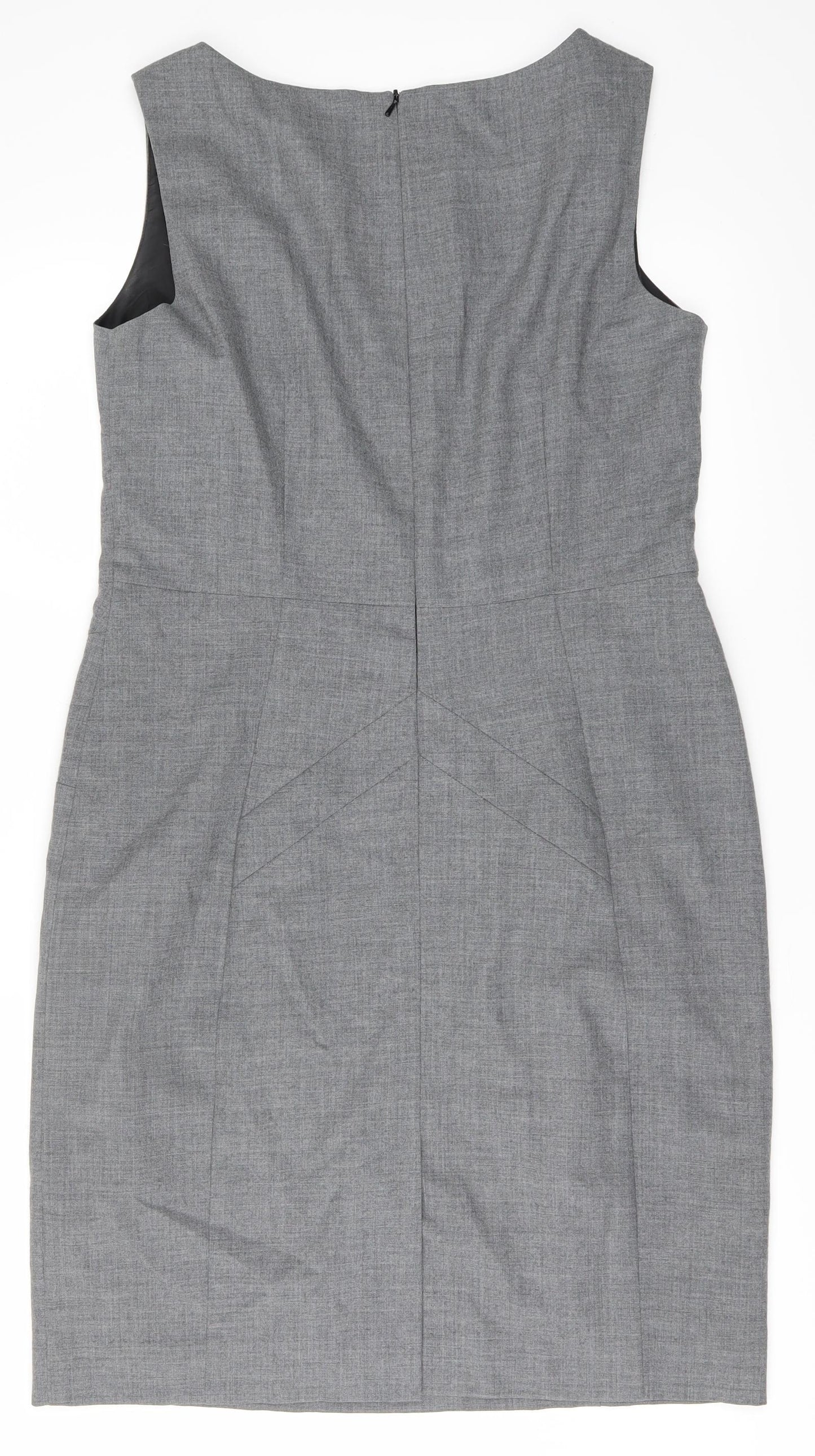 Preworn Womens Grey   Pencil Dress  Size 14