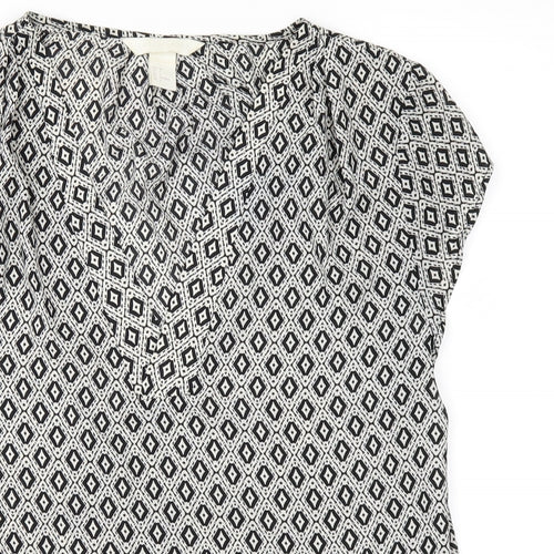 H&M Womens Black   Basic T-Shirt Size 8