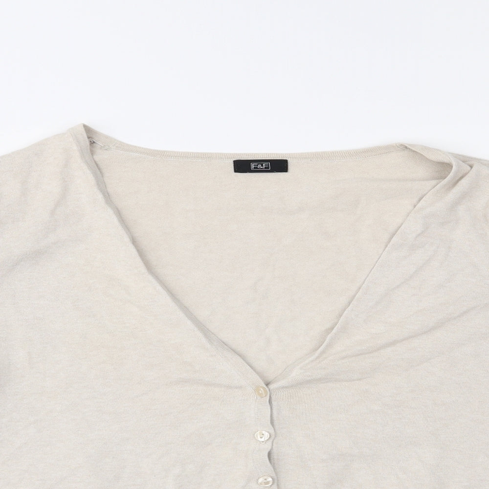 F&F Womens Beige   Cardigan Jumper Size 22