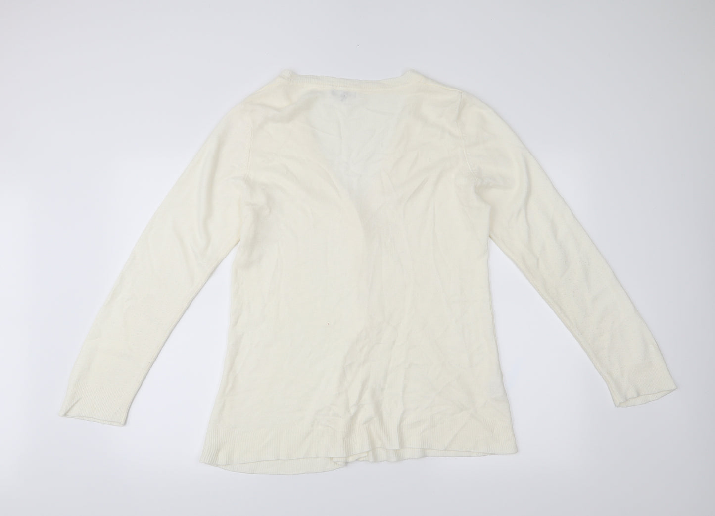 Papaya Womens White   Cardigan Jumper Size 16