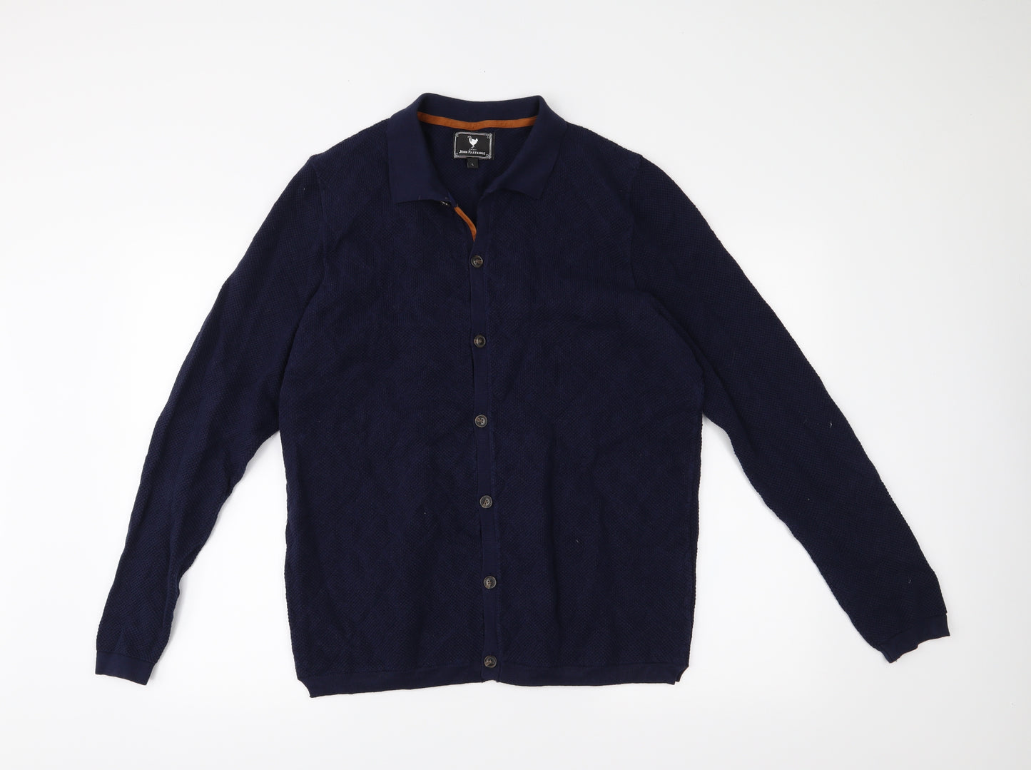 John Partridge Mens Blue   Cardigan Jumper Size L