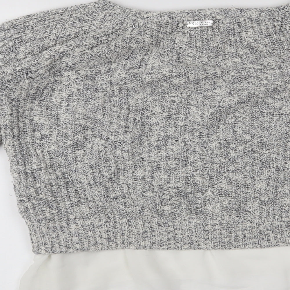 Soccx Womens Grey   Pullover Jumper Size 10