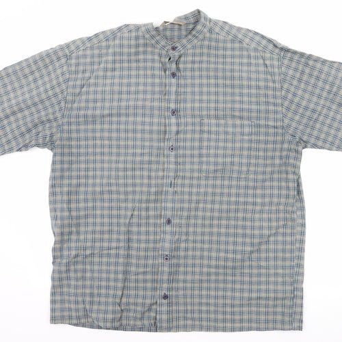Stone River Mens Blue Check   Button-Up Size XL