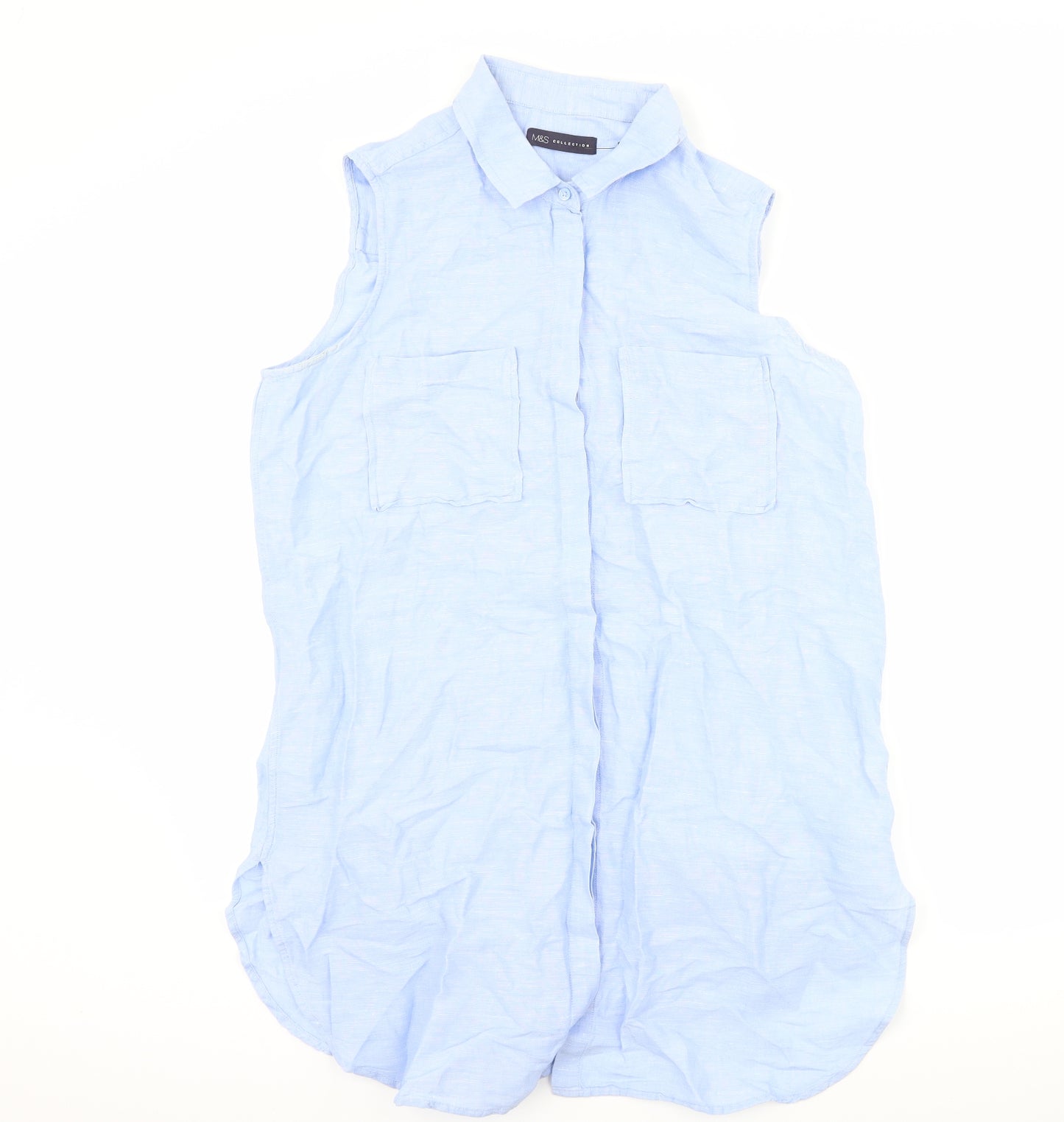 Marks and Spencer Womens Blue   Shirt Dress  Size 14