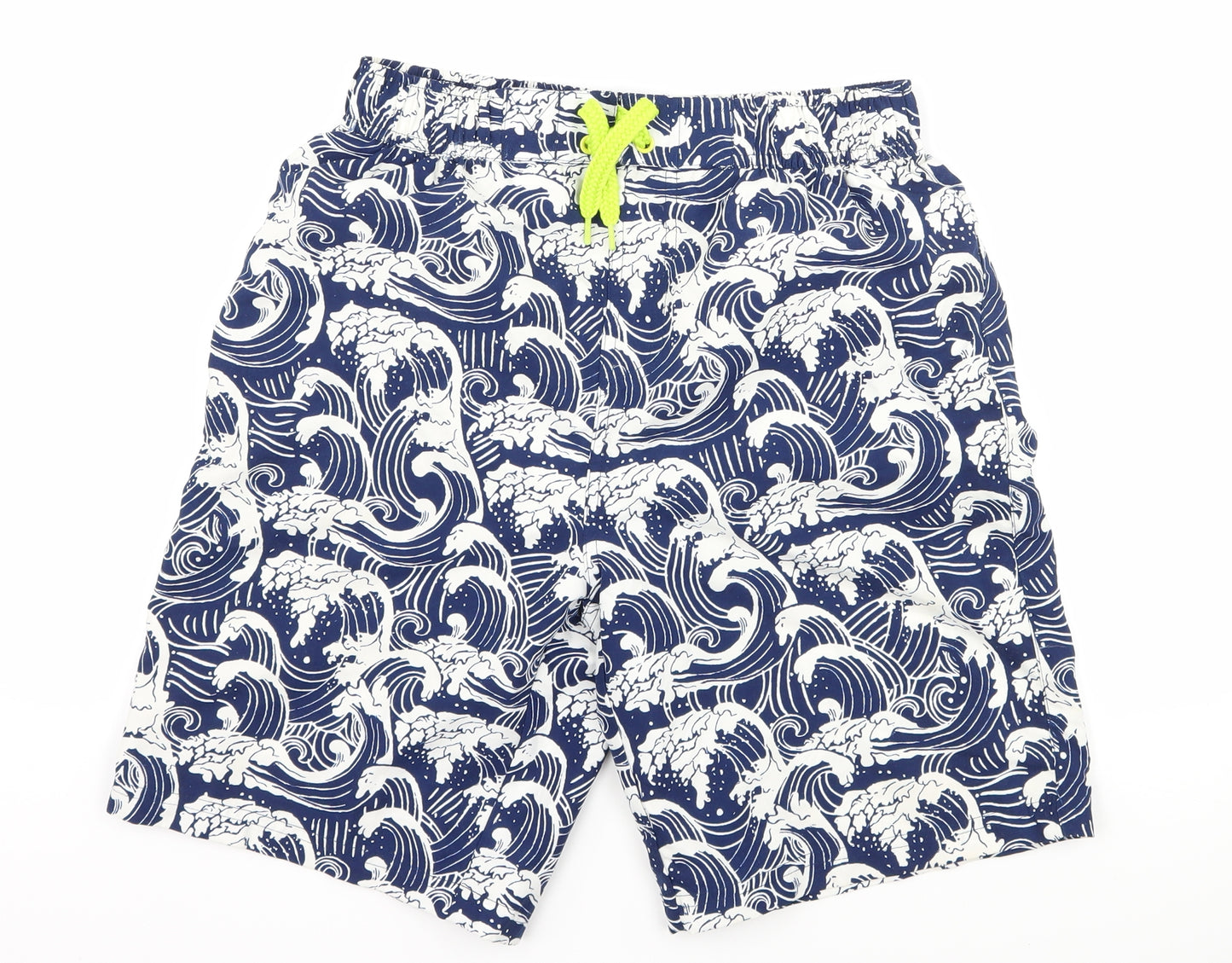 Marks and Spencer Boys Blue   Sweat Shorts Size 13-14 Years - waves