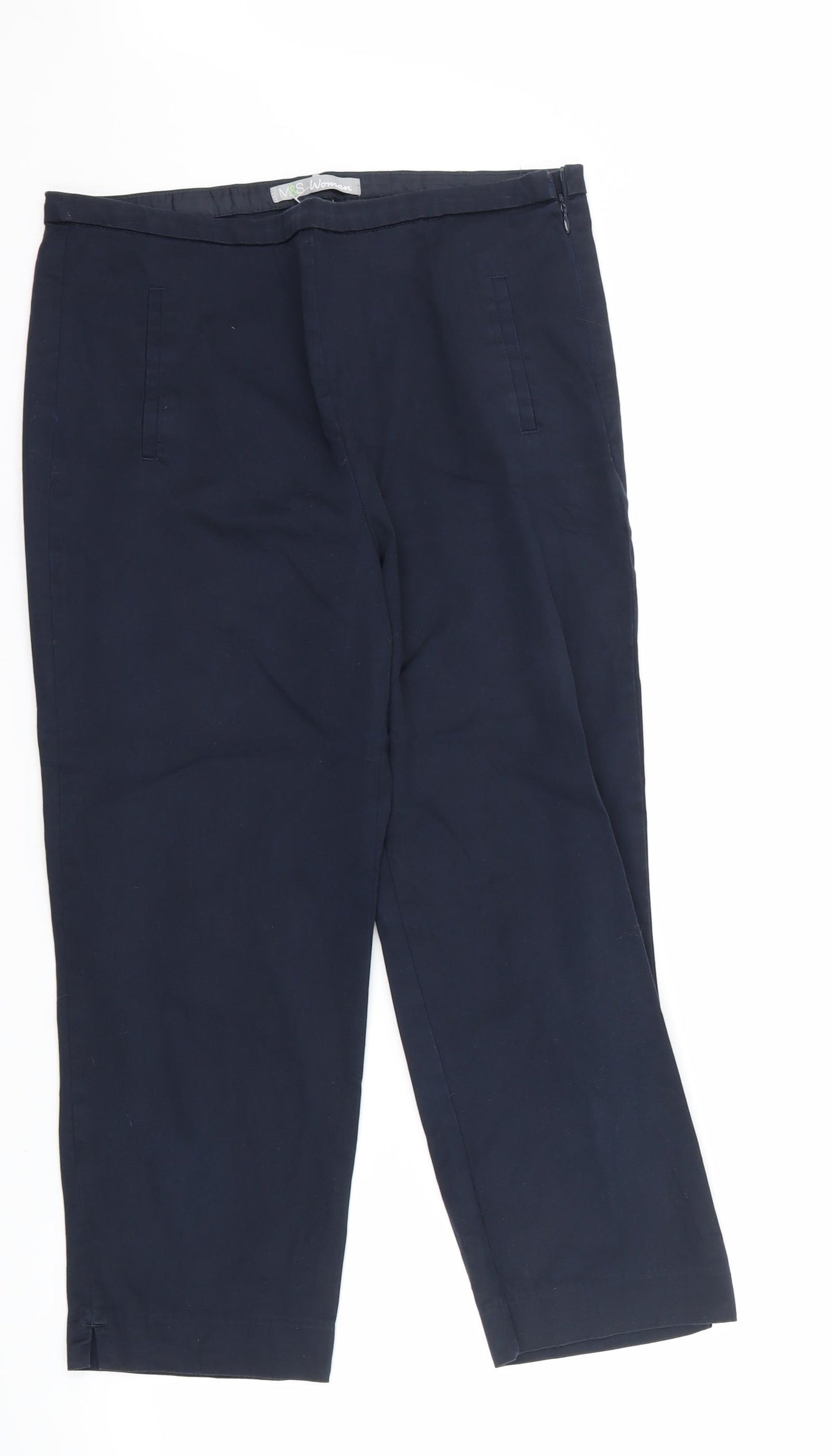 Marks and Spencer Womens Blue   Trousers  Size 10 L22 in