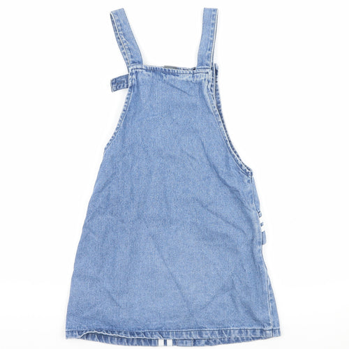 NEXT Girls Blue  Denim Pinafore/Dungaree Dress  Size 7 Years