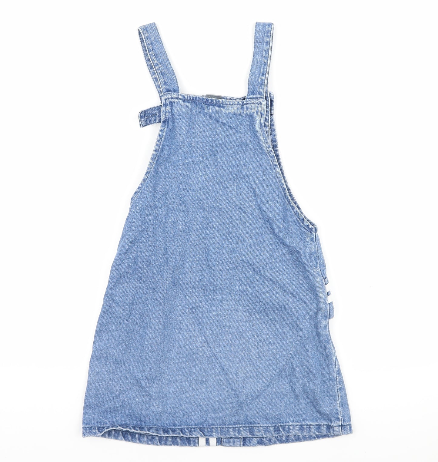 NEXT Girls Blue  Denim Pinafore/Dungaree Dress  Size 7 Years