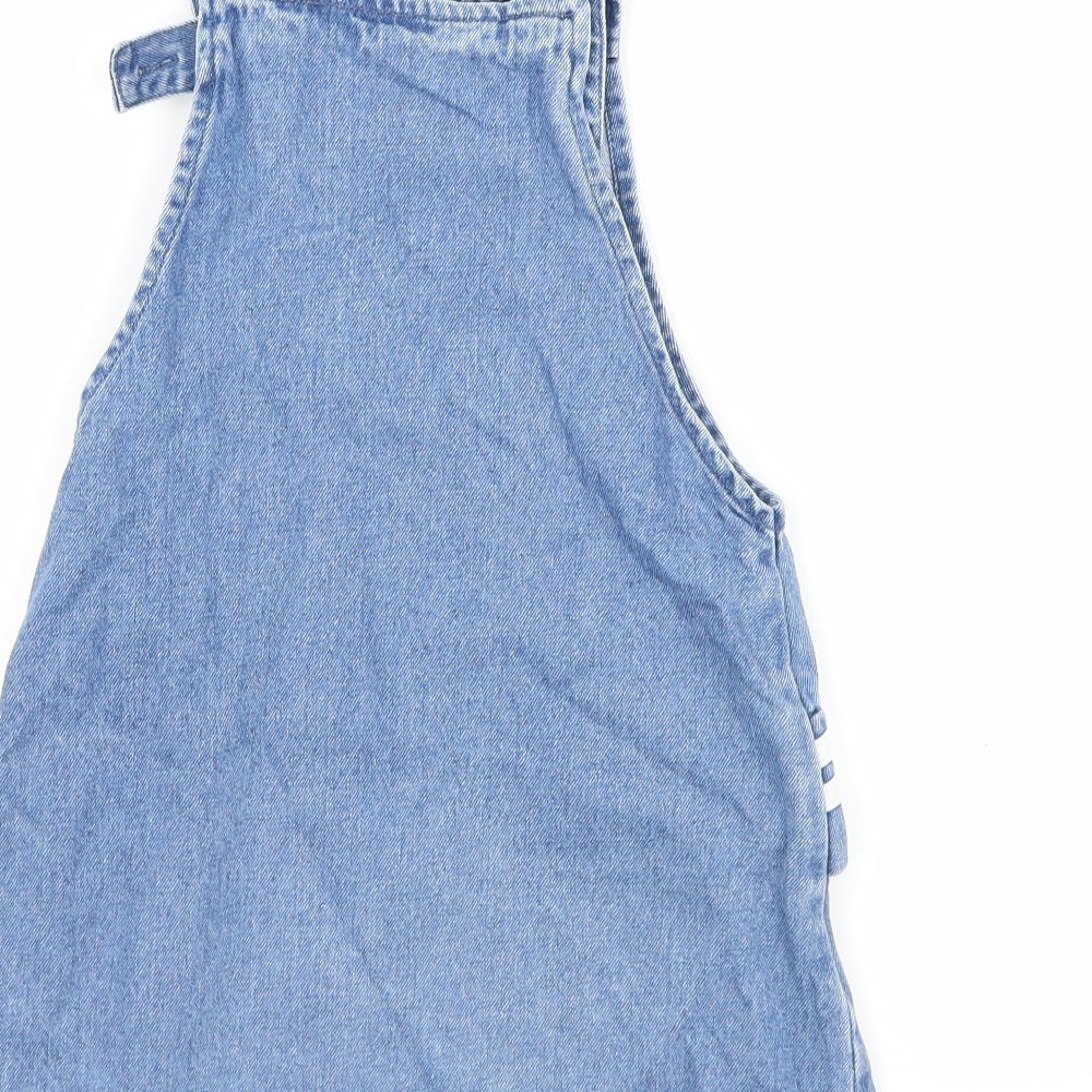 NEXT Girls Blue  Denim Pinafore/Dungaree Dress  Size 7 Years