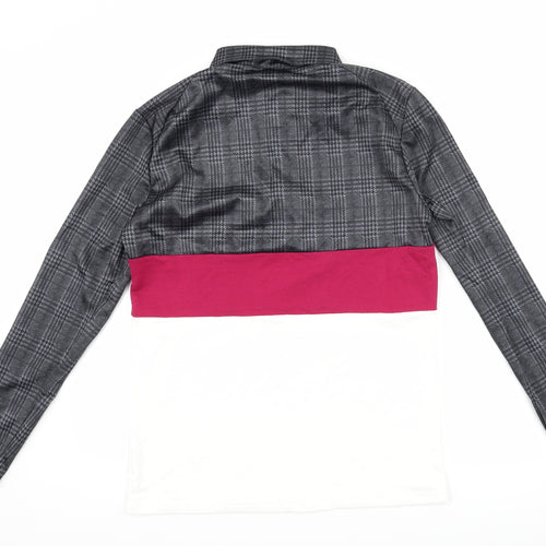 Order Plus Mens Grey Houndstooth   Polo Size S