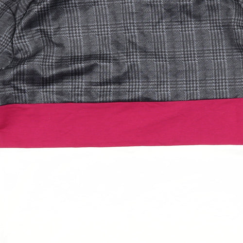 Order Plus Mens Grey Houndstooth   Polo Size S