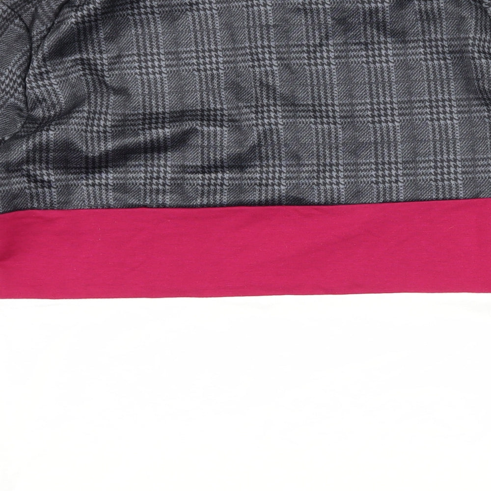 Order Plus Mens Grey Houndstooth   Polo Size S