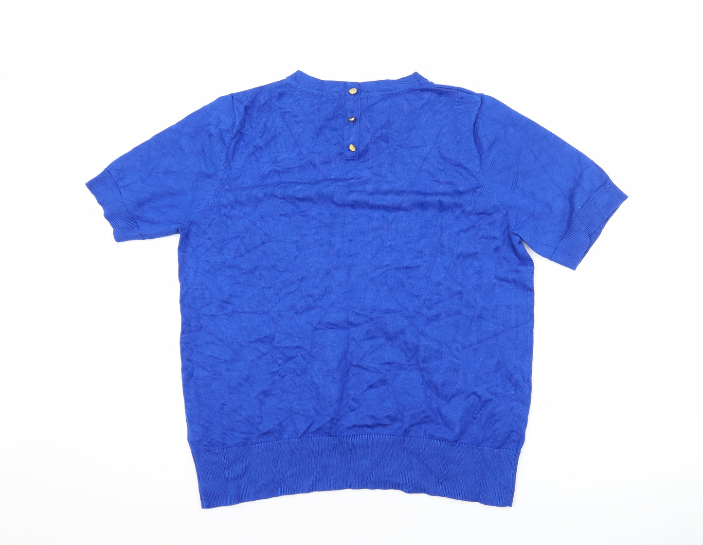 M&Co Womens Blue   Basic T-Shirt Size 16
