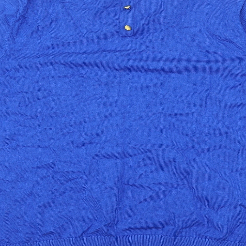 M&Co Womens Blue   Basic T-Shirt Size 16