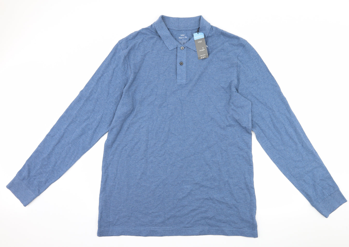 Marks and Spencer Mens Blue    Polo Size L