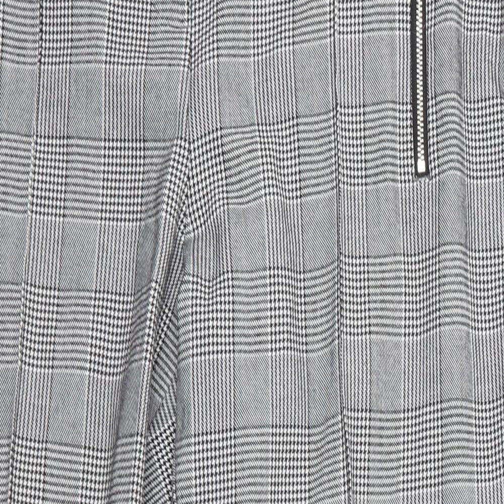 F&F Womens Grey Houndstooth  Trousers  Size 14 L28 in