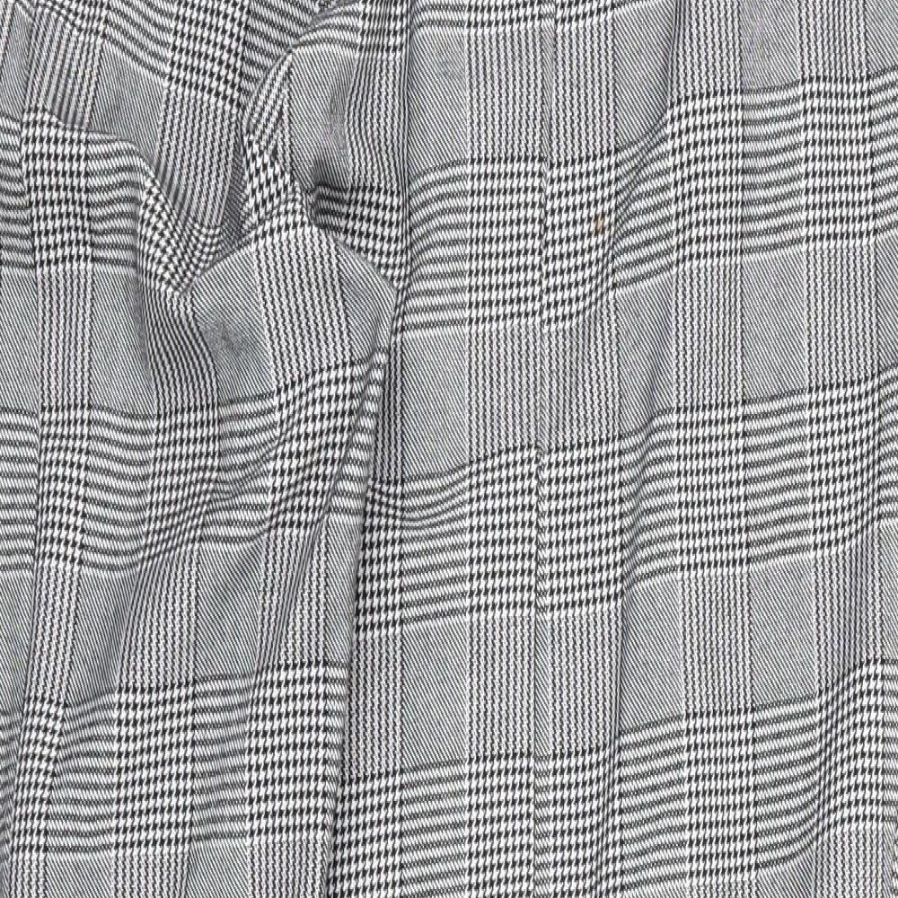 F&F Womens Grey Houndstooth  Trousers  Size 14 L28 in