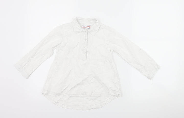 Primark Girls White Basic Button-Up Size 6-7 Years