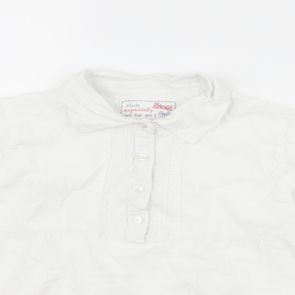 Primark Girls White   Basic Button-Up Size 6-7 Years