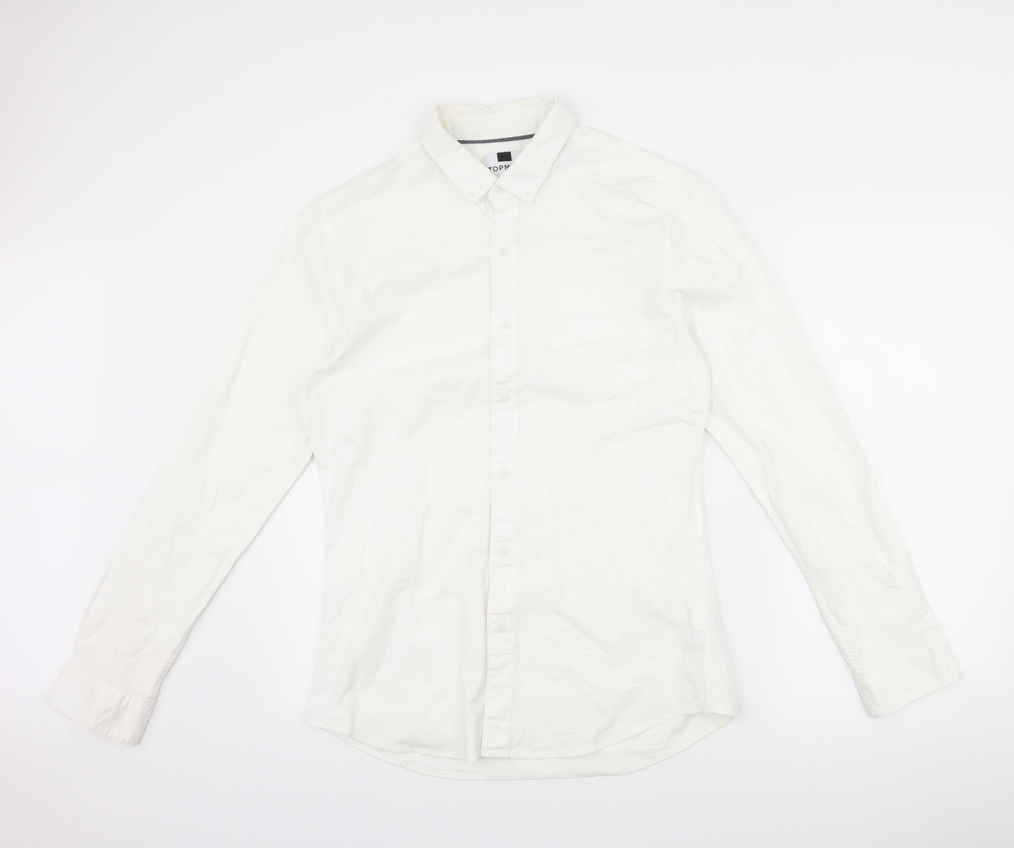 Topman Mens White    Dress Shirt Size L