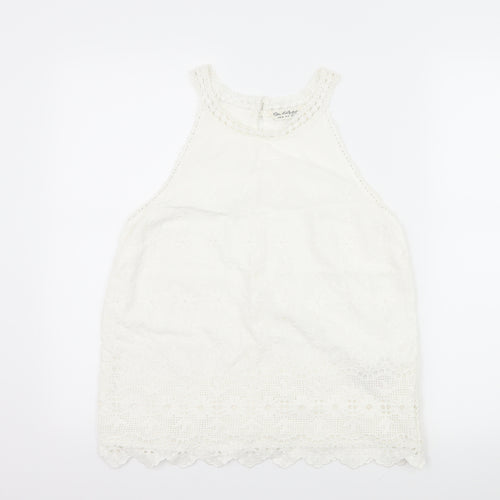 Miss Selfridge Womens White   Basic Tank Size 12