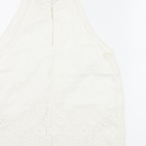 Miss Selfridge Womens White   Basic Tank Size 12
