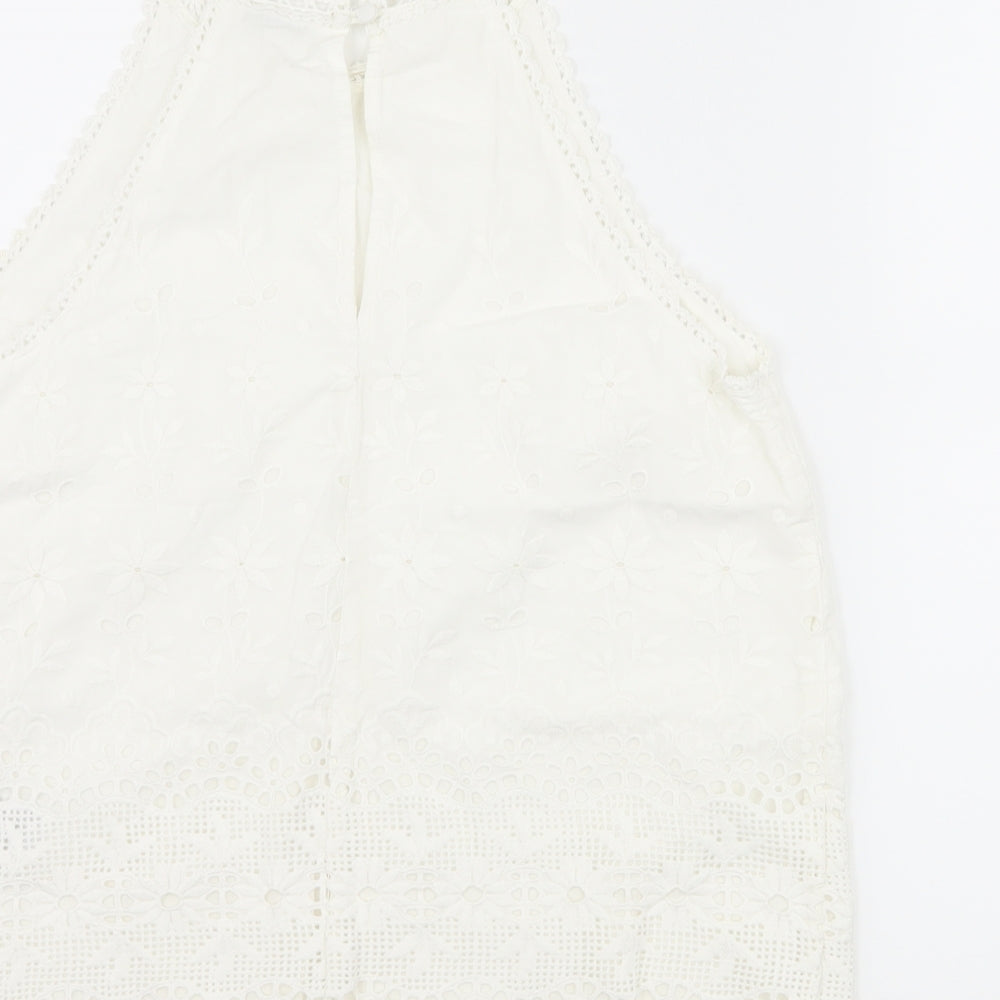 Miss Selfridge Womens White   Basic Tank Size 12