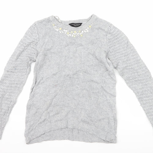 Dorothy Perkins Womens Grey   Pullover Jumper Size 10