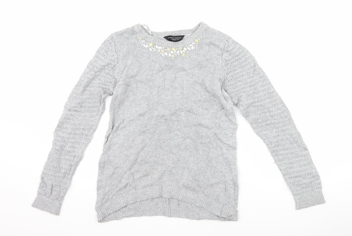 Dorothy Perkins Womens Grey Pullover Jumper Size 10