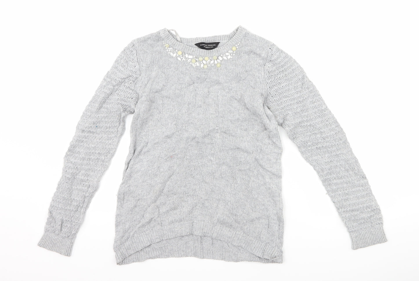 Dorothy Perkins Womens Grey   Pullover Jumper Size 10