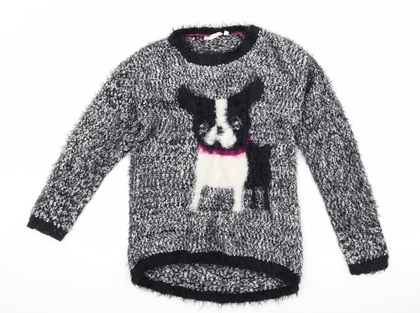 Tammy Girl Girls Black   Pullover Jumper Size 13-14 Years  - dog