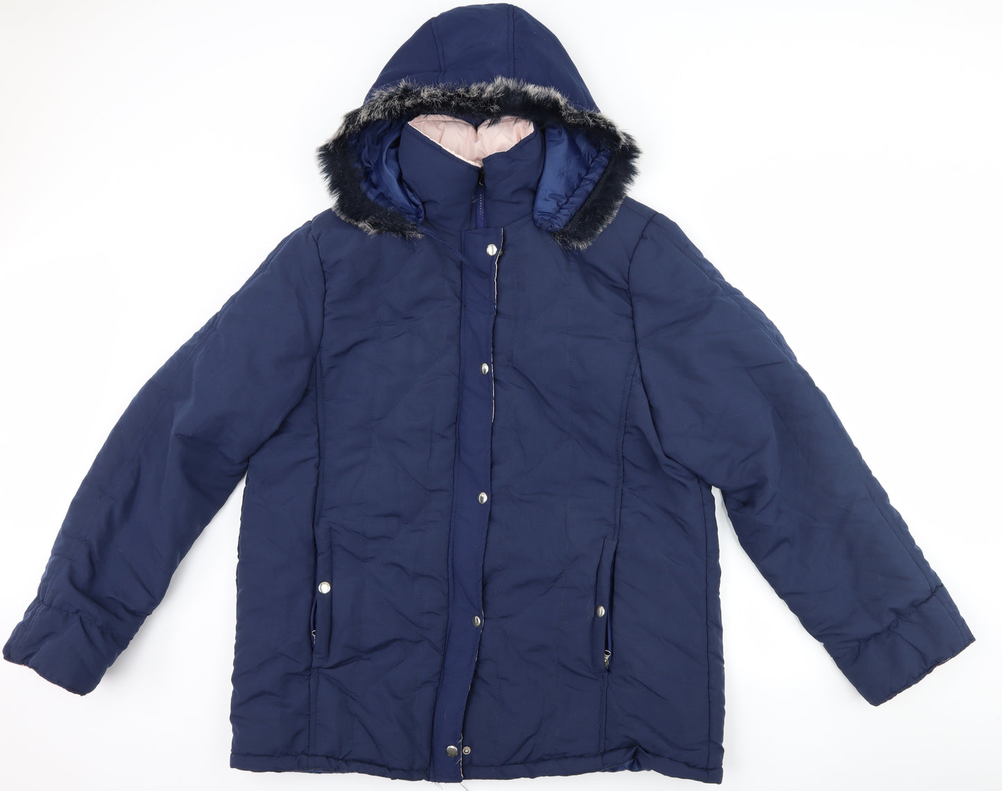Gabriella Vicenza Womens Blue   Quilted Coat Size 16