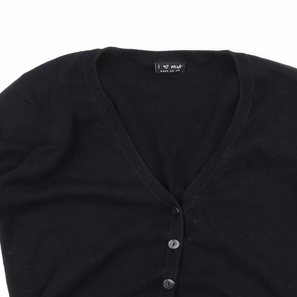 NEXT Girls Black   Cardigan Jumper Size 12 Years