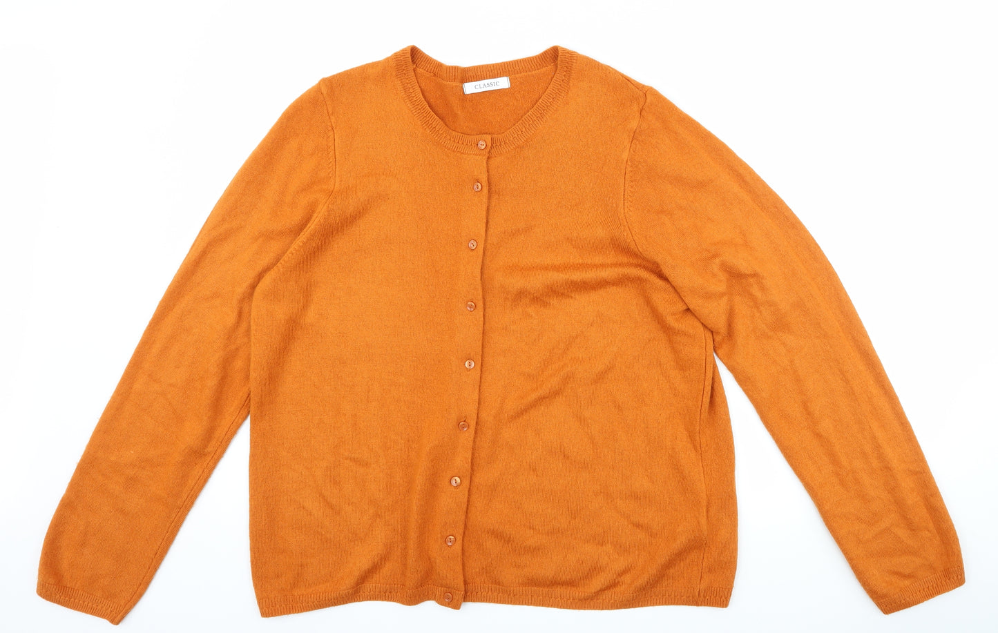 Marks and Spencer Womens Orange   Cardigan Jumper Size 18