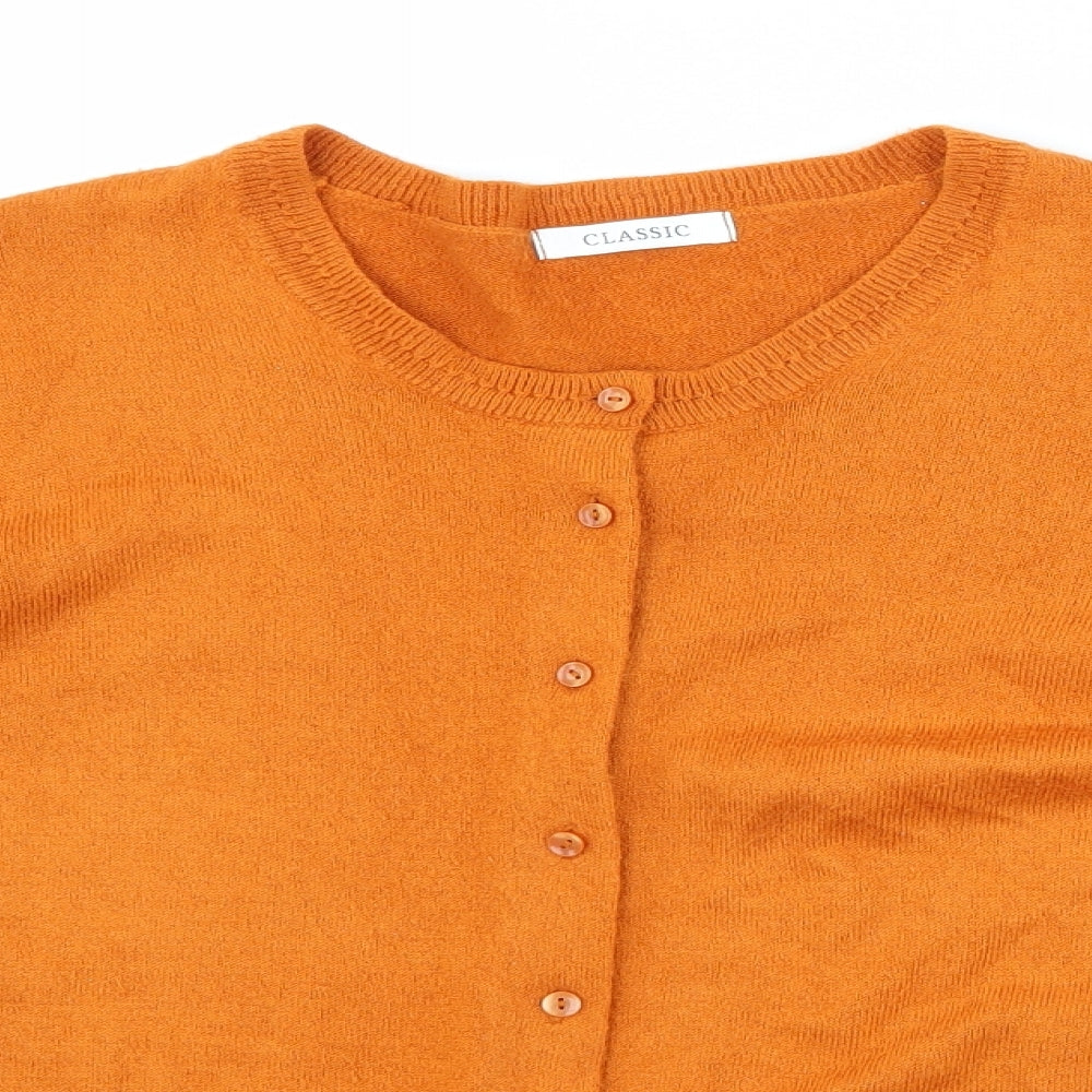 Marks and Spencer Womens Orange   Cardigan Jumper Size 18