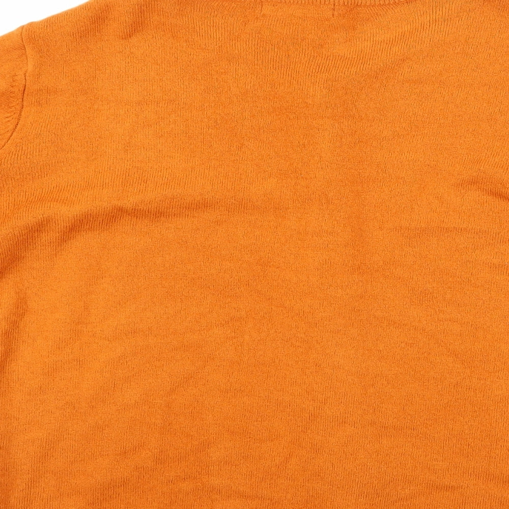 Marks and Spencer Womens Orange   Cardigan Jumper Size 18