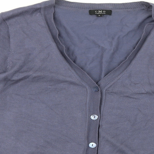 C.M.D Womens Blue   Cardigan Jumper Size L