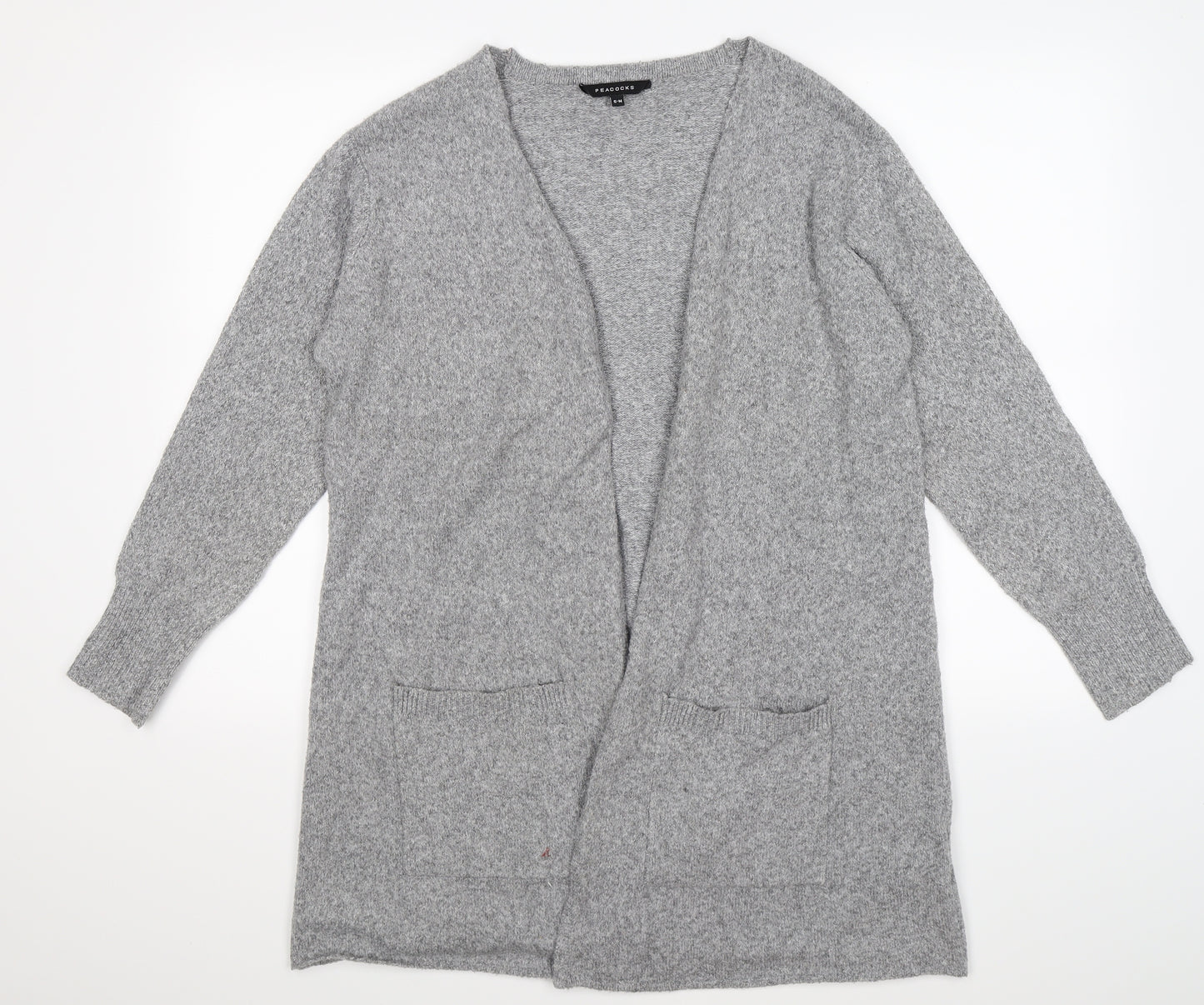 Peacocks Womens Grey  Knit Cardigan Jumper Size S