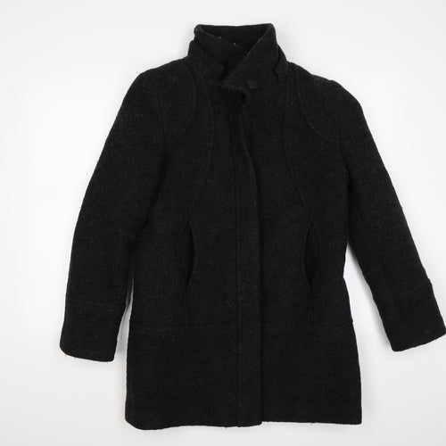 Topshop Womens Grey  Knit Trench Coat Coat Size 12