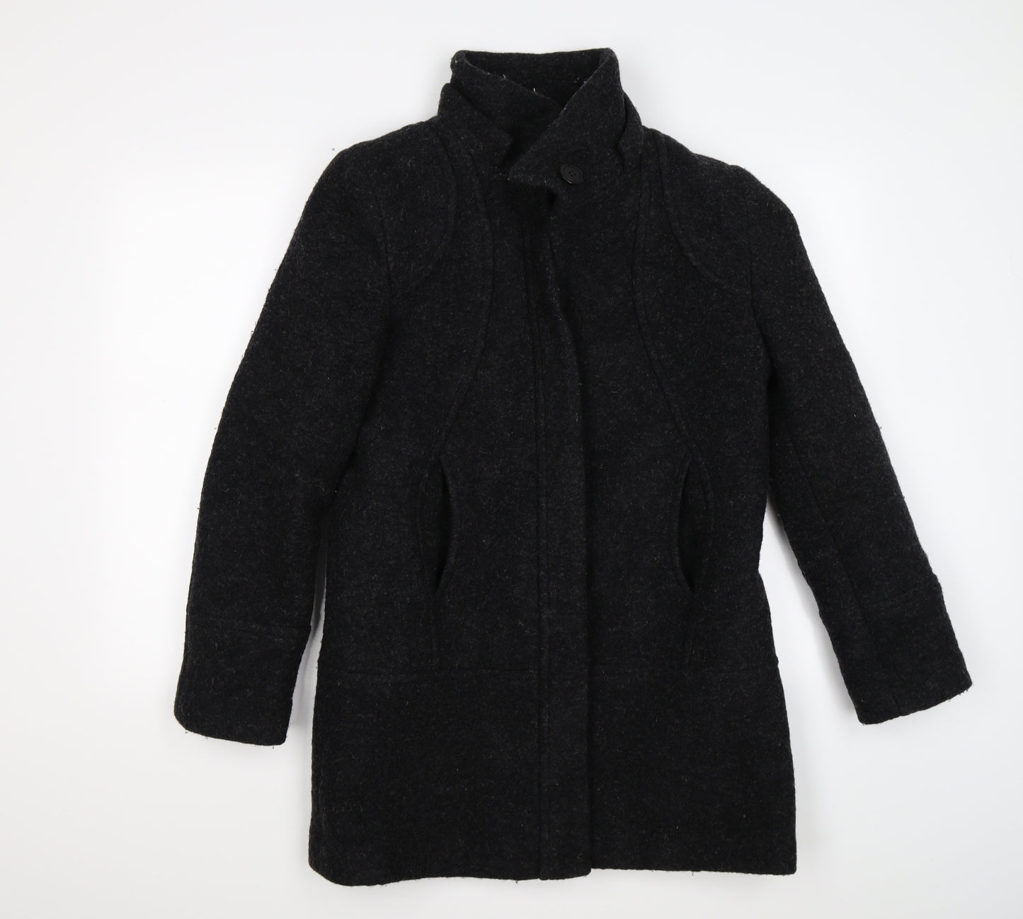 Topshop Womens Grey  Knit Trench Coat Coat Size 12