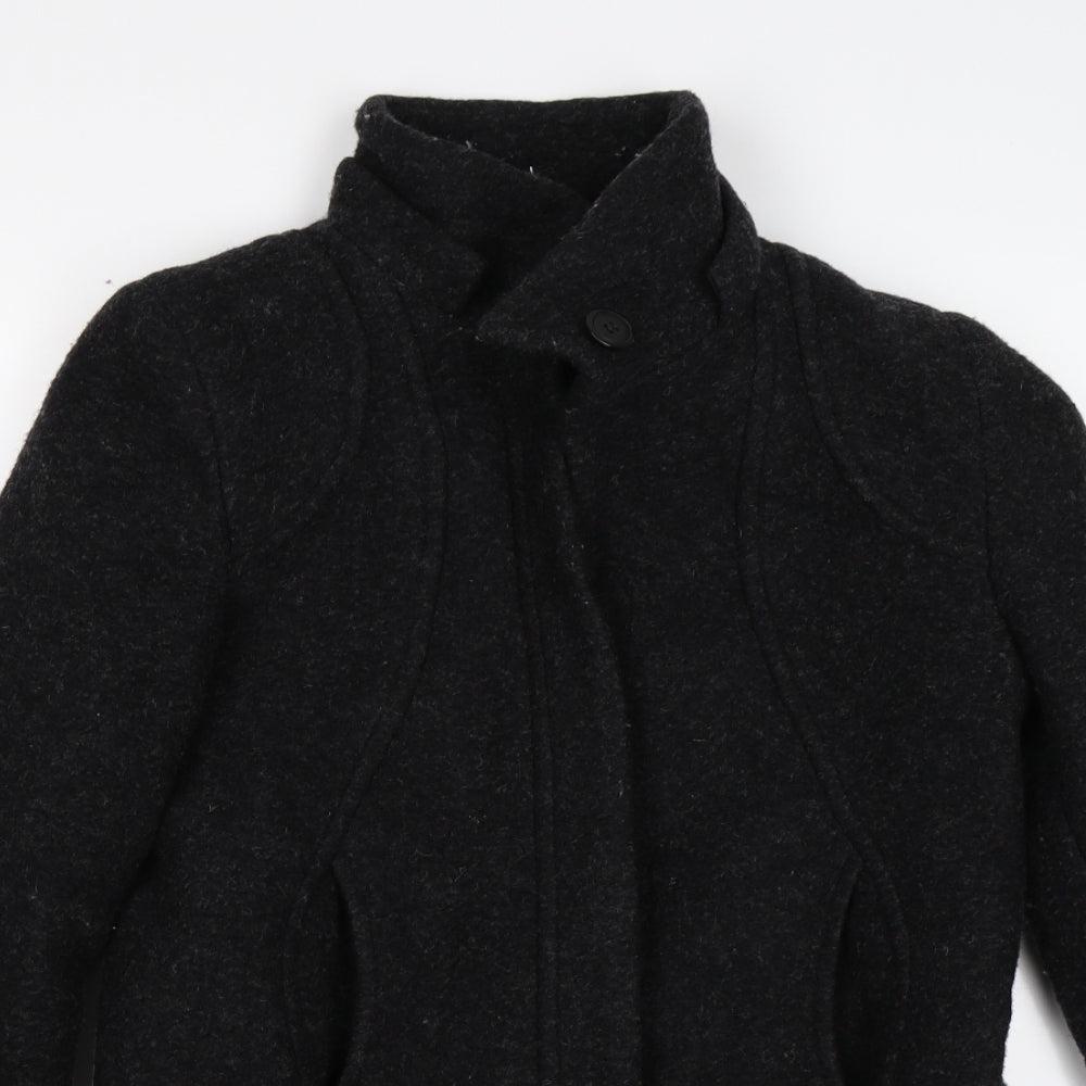 Topshop Womens Grey  Knit Trench Coat Coat Size 12