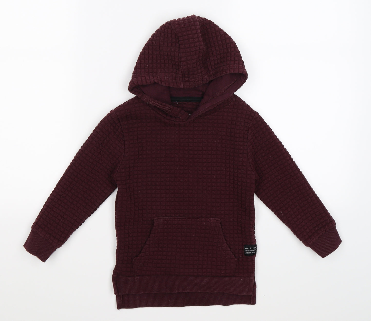 Primark Boys Red  Jersey Pullover Hoodie Size 3-4 Years