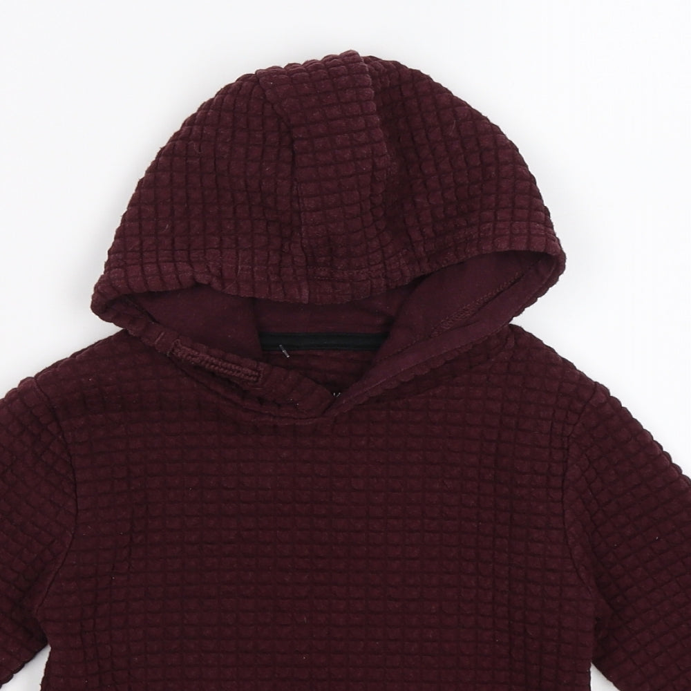 Primark Boys Red  Jersey Pullover Hoodie Size 3-4 Years