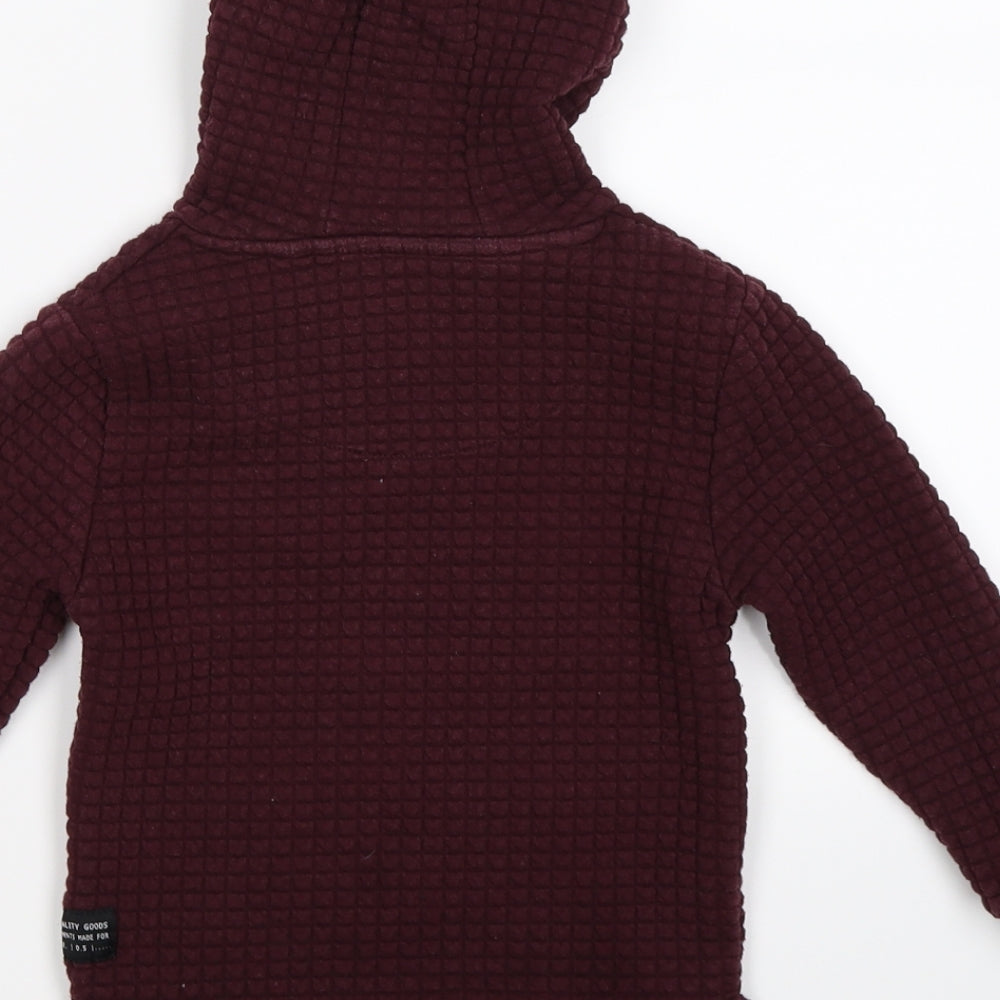 Primark Boys Red  Jersey Pullover Hoodie Size 3-4 Years