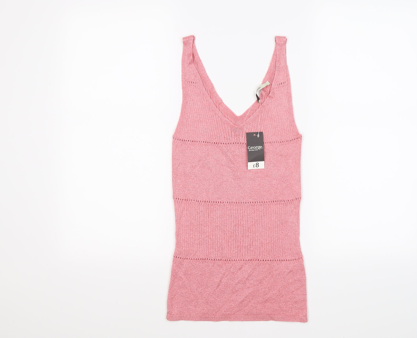 George Womens Pink  Knit Tunic Tank Size 10