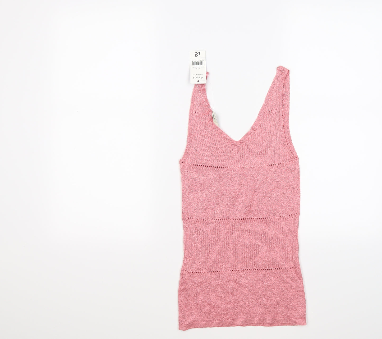 George Womens Pink  Knit Tunic Tank Size 10